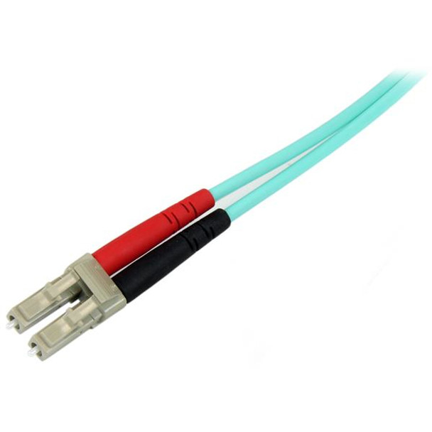 Startech.Com Aqua Om4 Duplex Multimode Fiber Optic Cable - 100 Gb - 50/125 - Lszh - Lc/Lc - 5 M 450Fblclc5