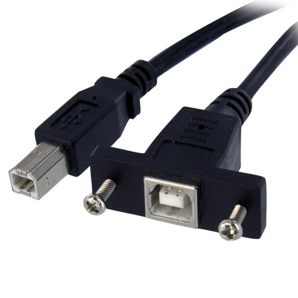 StarTech.com 1 ft Panel Mount USB Cable B to B - F/M USBPNLBFBM1
