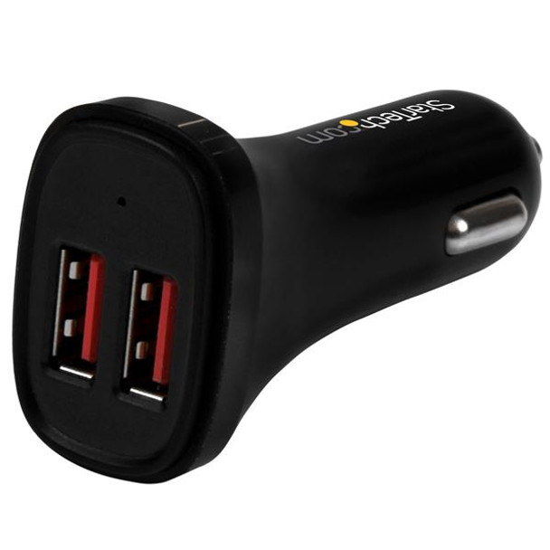 Startech.Com Dual-Port Usb Car Charger - 24W/4.8A - Black Usb2Pcarbks