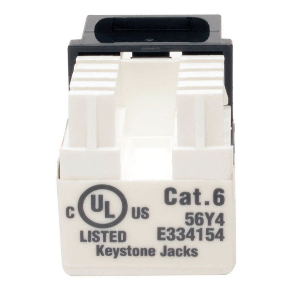Tripp Lite Cat6/Cat5e 110 Style Punch Down Keystone Jack - Black, 10-Pack, TAA N238-010-BK