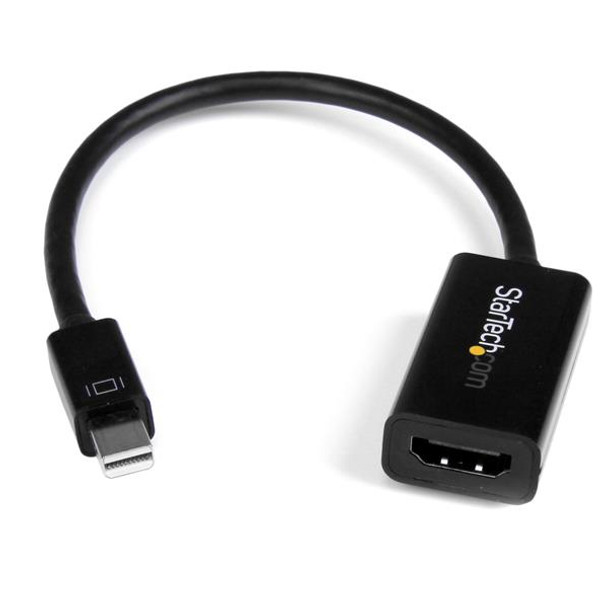 StarTech.com Mini DisplayPort to HDMI Adapter - Active mDP to HDMI Video Converter - 4K 30Hz - Mini DP or Thunderbolt 1/2 Mac/PC to HDMI Monitor/TV/Display - mDP 1.2 to HDMI Adapter Dongle MDP2HD4KS