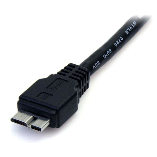 StarTech.com 0.5m (1.5ft) Black SuperSpeed USB 3.0 Cable A to Micro B - M/M USB3AUB50CMB