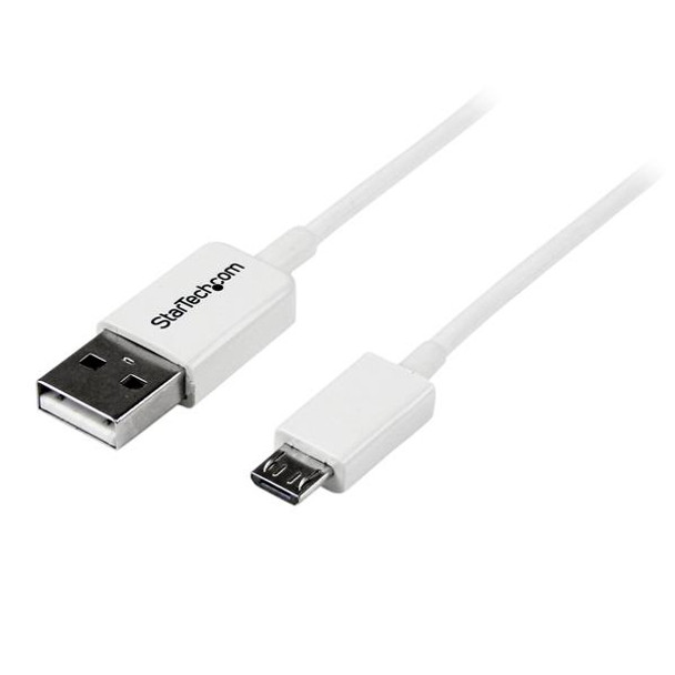 StarTech.com 0.5m White Micro USB Cable - A to Micro B USBPAUB50CMW