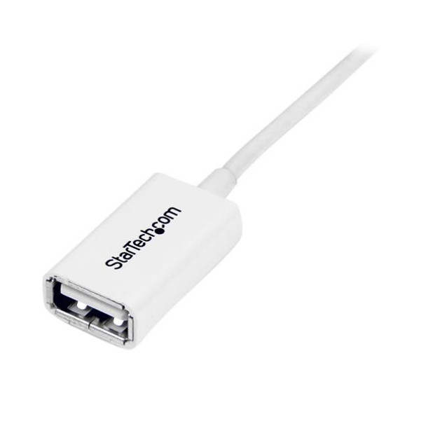 StarTech.com 1m White USB 2.0 Extension Cable A to A - M/F USBEXTPAA1MW