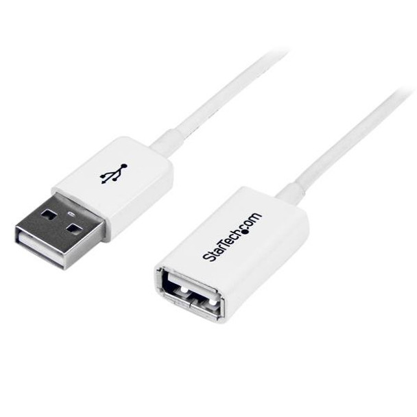 Startech.Com 2M White Usb 2.0 Extension Cable A To A - M/F Usbextpaa2Mw