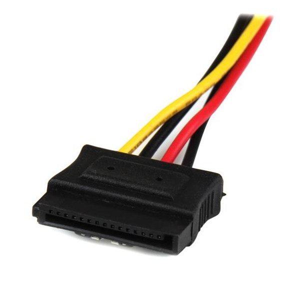 StarTech.com 12in LP4 to 2x Latching SATA Power Y Cable Splitter Adapter - 4 Pin LP4 to Dual SATA PYO2LP4LSATA