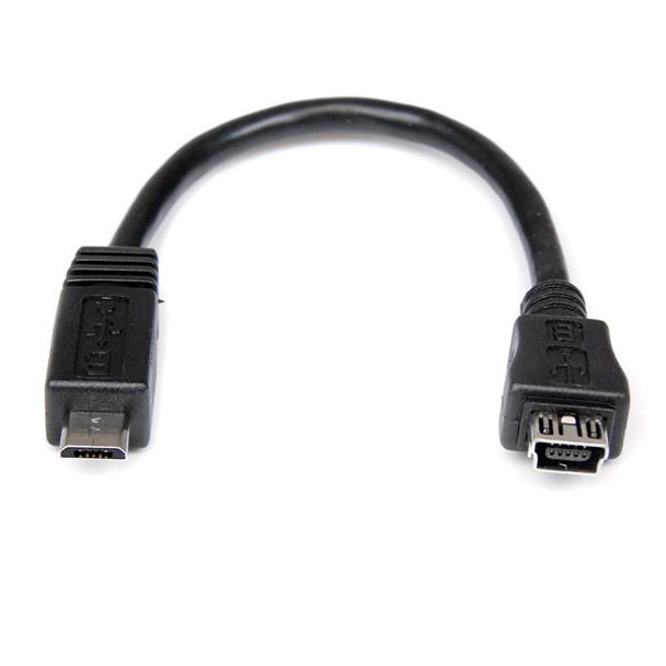 StarTech.com 6in Micro USB to Mini USB Adapter Cable M/F UUSBMUSBMF6
