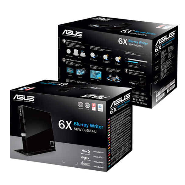 ASUS SBW-06D2X-U optical disc drive Black SBW-06D2X-U/BLK/G/AS