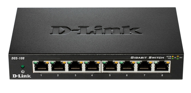 D-Link Dgs-108 Network Switch Unmanaged Black Dgs-108