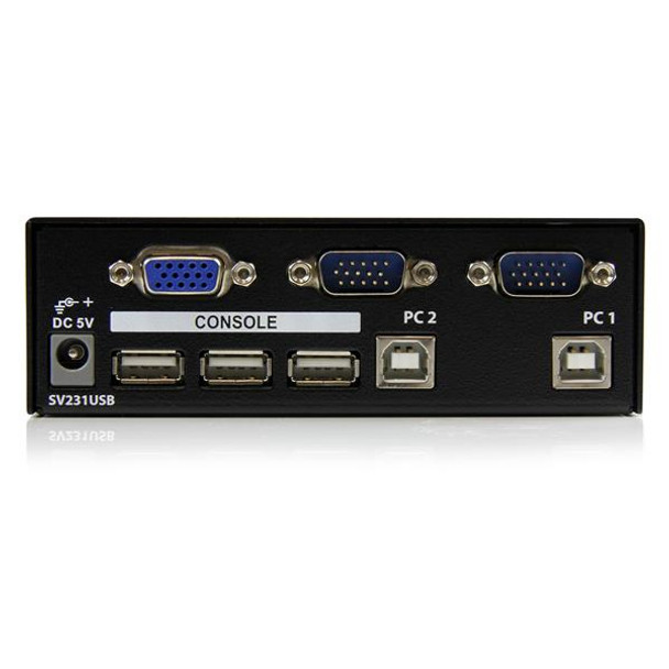 StarTech.com 2 Port Professional USB KVM Switch Kit with Cables SV231USB