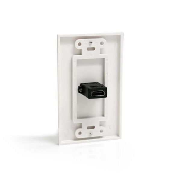 StarTech.com Single Outlet Female HDMI Wall Plate White HDMIPLATE