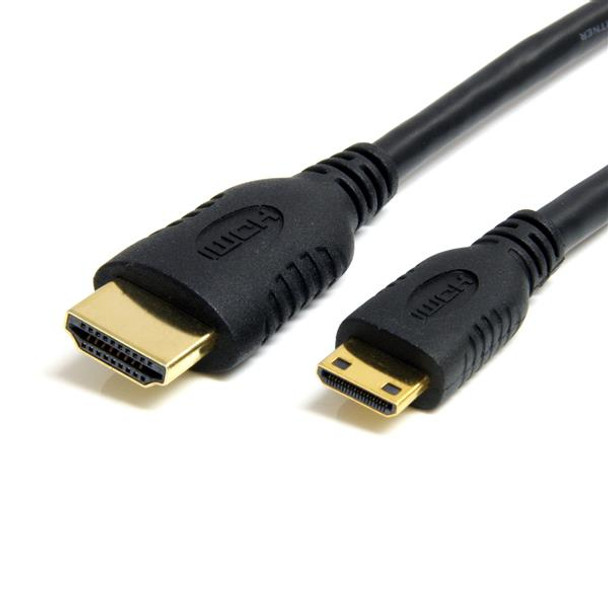 Startech.Com 1 Ft High Speed Hdmi Cable With Ethernet - Hdmi To Hdmi Mini- M/M Hdmiacmm1