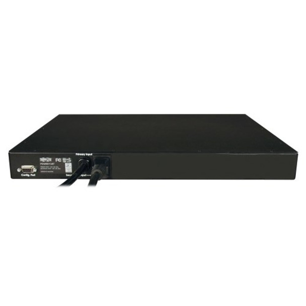 Tripp Lite 1.4kW Single-Phase ATS / Metered PDU, 120V (8 5-15R), 2 5-15P, 100-127V Input, 2 12ft Cords, 1U Rack-Mount PDUMH15AT
