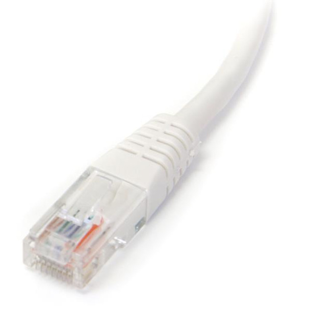 Startech.Com 15 Ft Cat5E White Molded Rj45 Utp Cat 5E Patch Cable - 15Ft Patch Cord M45Patch15Wh
