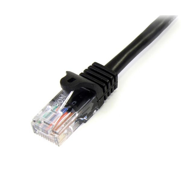 StarTech.com Cat5e patch cable with snagless RJ45 connectors – 3 ft, black 45PATCH3BK