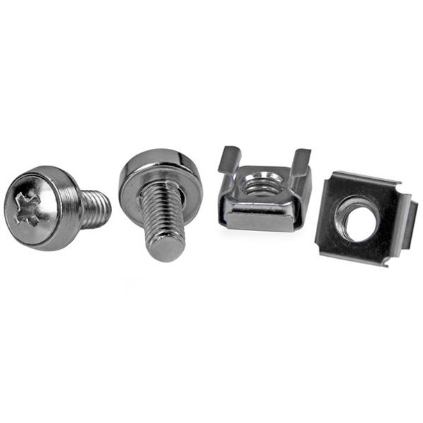 StarTech.com 50 Pkg M6 Mounting Screws and Cage Nuts for Server Rack Cabinet CABSCREWM6