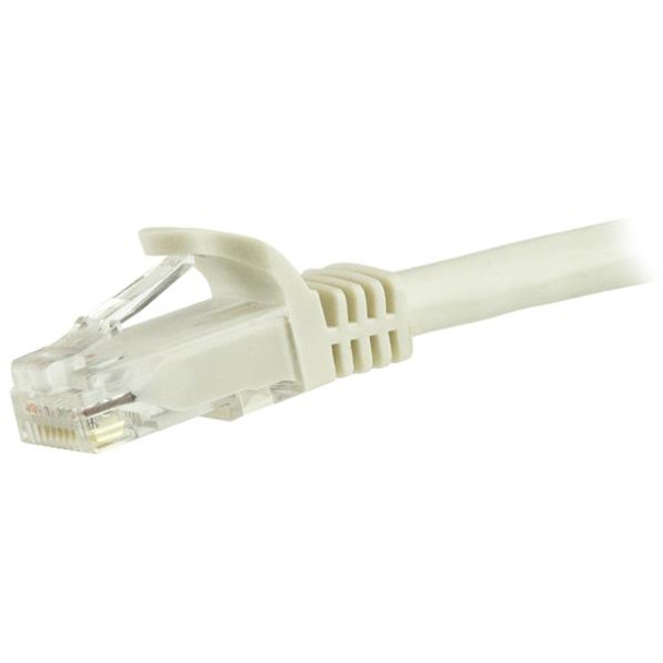 StarTech.com 6in CAT6 Ethernet Cable - White CAT 6 Gigabit Ethernet Wire -650MHz 100W PoE RJ45 UTP Network/Patch Cord Snagless w/Strain Relief Fluke Tested/Wiring is UL Certified/TIA N6PATCH6INWH