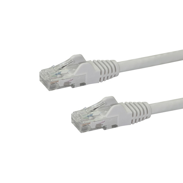 StarTech.com 1ft CAT6 Ethernet Cable - White CAT 6 Gigabit Ethernet Wire -650MHz 100W PoE RJ45 UTP Network/Patch Cord Snagless w/Strain Relief Fluke Tested/Wiring is UL Certified/TIA N6PATCH1WH