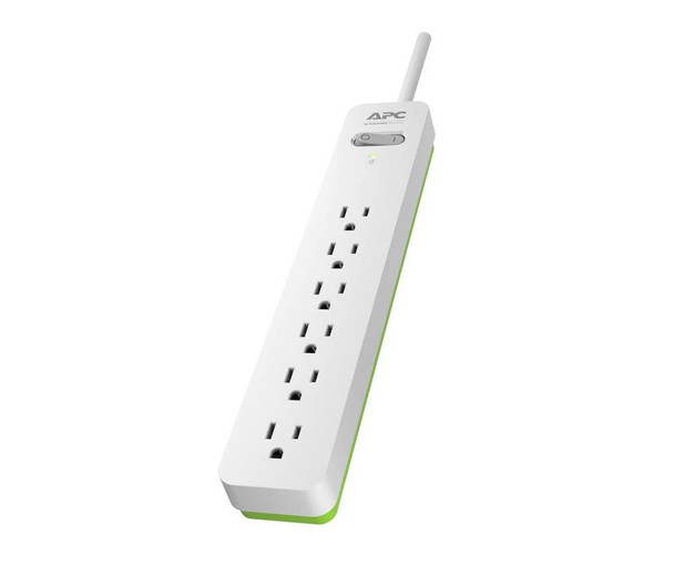 APC PE66W surge protector Green, White 6 AC outlet(s) 120 V 1.83 m PE66W