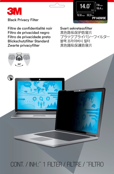 3M Privacy Filter for 14" Edge-to-Edge Widescreen Laptop PF140W9E