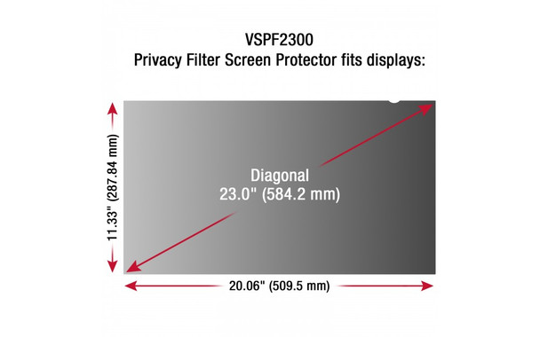 Viewsonic Vspf2300 Display Privacy Filters 58.4 Cm (23") Vspf2300