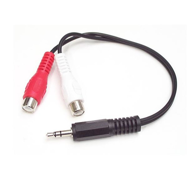 Startech.Com 6In Stereo Audio Cable - 3.5Mm Male To 2X Rca Female Mumfrca