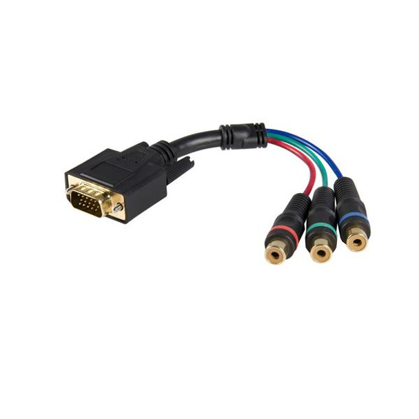 StarTech.com 6in HD15 to Component RCA Breakout Cable Adapter - M/F HD15CPNTMF
