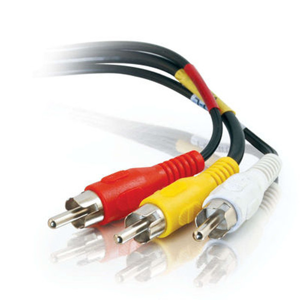 C2G 25ft Value Series RCA Type Audio Video Cable composite video cable 7.62 m Black 40450