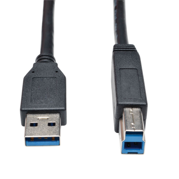 Tripp Lite USB 3.0 SuperSpeed Device Cable (AB M/M) Black, 15-ft. U322-015-BK