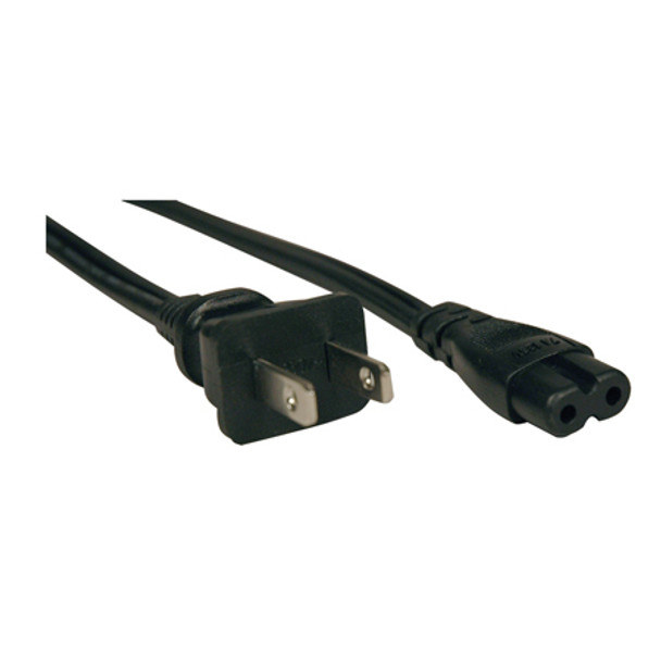 Tripp Lite Laptop / Notebook Power Cord Lead Cable, 10A (NEMA 1-15P to IEC-320-C7), 1.83 m (6-ft.) P012-006