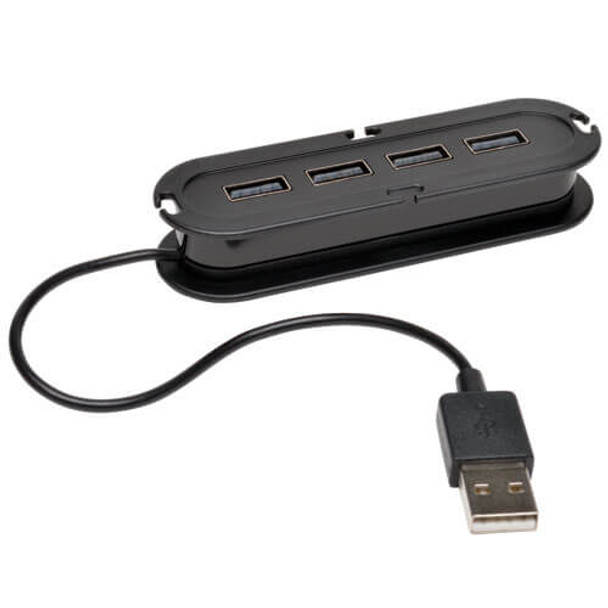 Tripp Lite 4-Port USB 2.0 Hi-Speed Ultra-Mini Hub, Data Transfers up to 480 Mbps U222-004