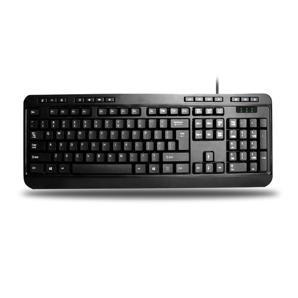 Adesso Multimedia Desktop keyboard PS/2 English Black AKB-132PB