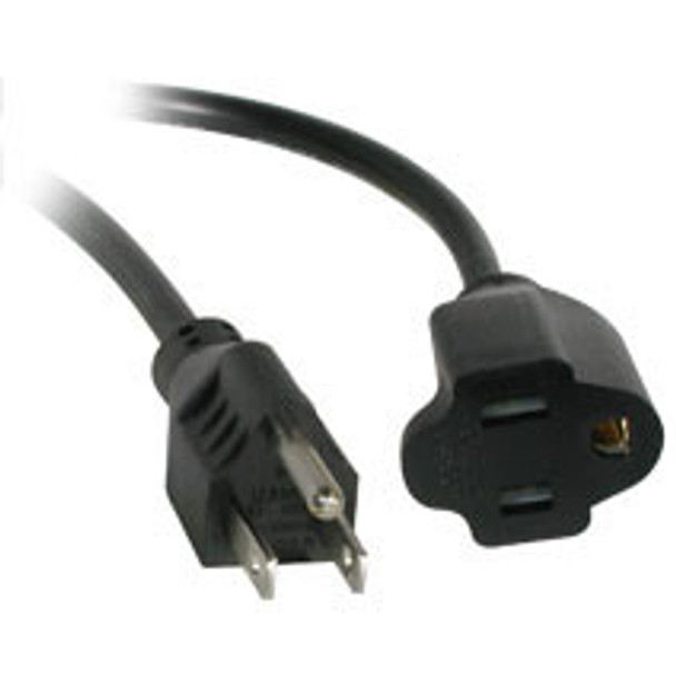 C2G Outlet Saver Power Extension Cord 1Ft Black 0.3 M Nema 5-15P 03137