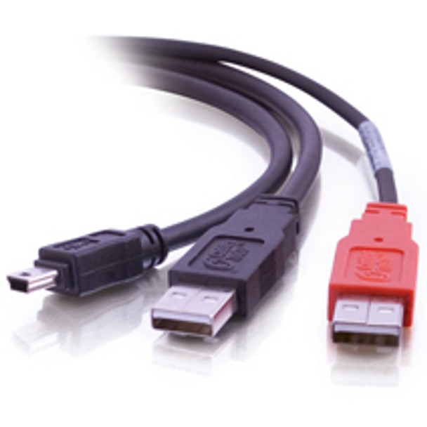 C2G USB 2.0 Mini-B Male to 2 USB A Male Y-Cable 6ft USB cable 1.83 m Mini-USB B Black 28107