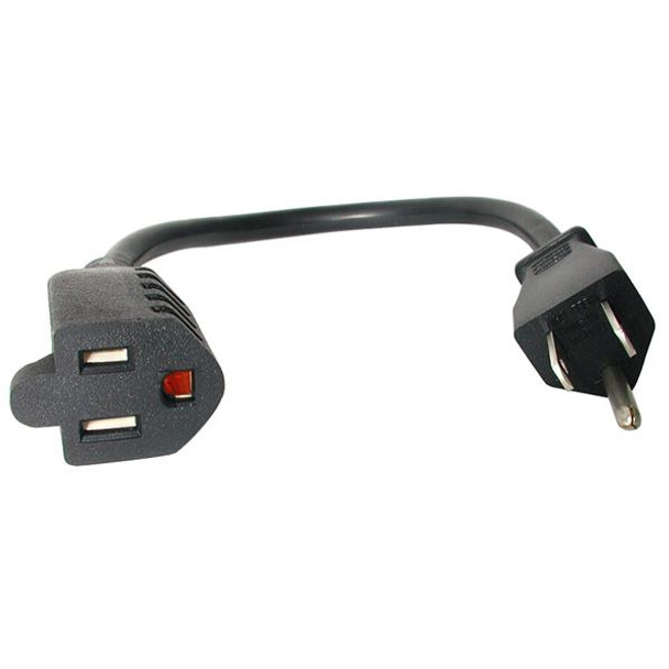 StarTech.com 12in Power Cord Extension - NEMA 5-15R to NEMA 5-15P PAC101