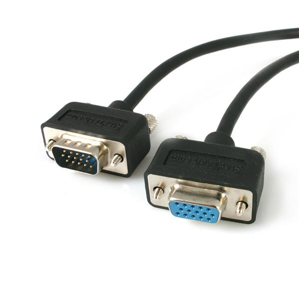 StarTech.com 15 ft Low Profile High Resolution Monitor VGA Extension Cable HD15 M/F MXT101LP15