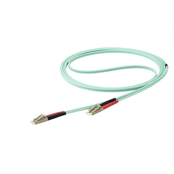 StarTech.com 450FBLCLC10 fibre optic cable 10 m LC OM4 Aqua colour 450FBLCLC10