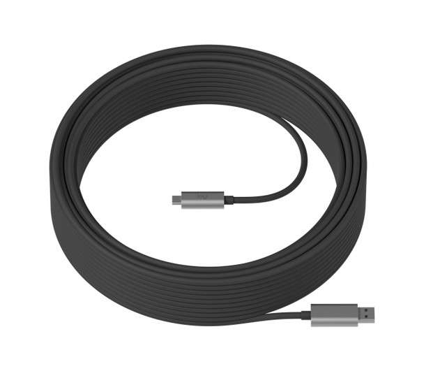 Logitech Strong Usb Cable 10 M Usb 3.2 Gen 2 (3.1 Gen 2) Usb A Usb C Black 939-001799