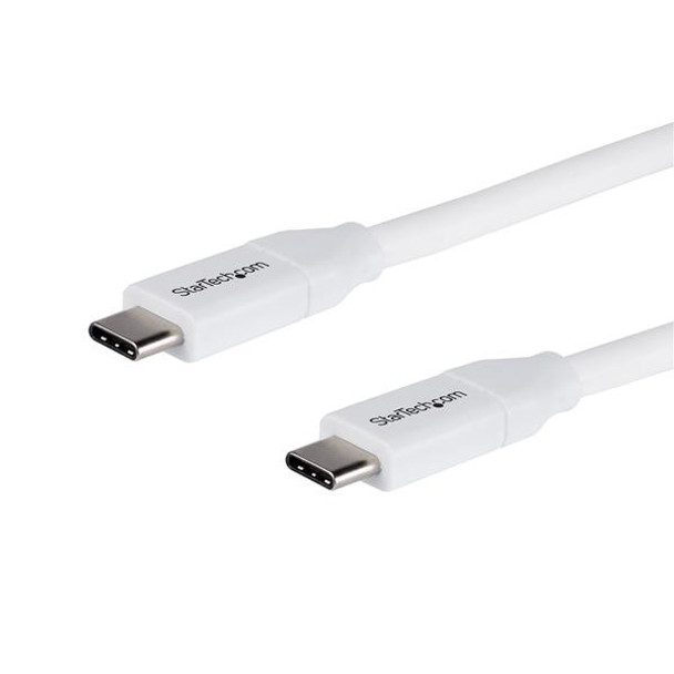 StarTech.com USB-C to USB-C Cable w/ 5A PD - M/M - White - 2 m (6 ft.) - USB 2.0 - USB-IF Certified USB2C5C2MW