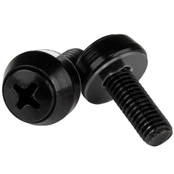 StarTech.com M6 x 12mm - Mounting Screws - 100 Pack, Black CABSCRWSM62B