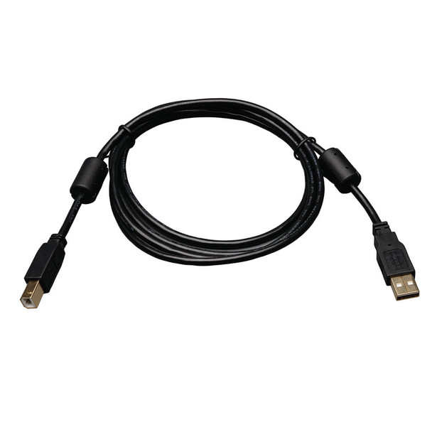 Tripp Lite USB 2.0 Hi-Speed A/B Cable with Ferrite Chokes (M/M), 3-ft. U023-003
