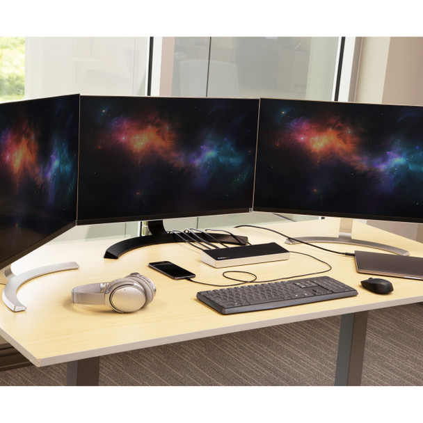 StarTech AC DK30CH2DPPD Triple-4K Monitor USB-C Docking Station f Laptops RTL