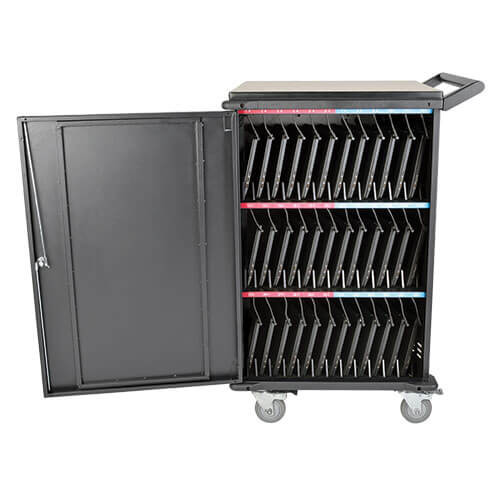 Tripp-Lite AC CSC36AC 36 Device Charging Station Cart f Chromebooks Laptops BK