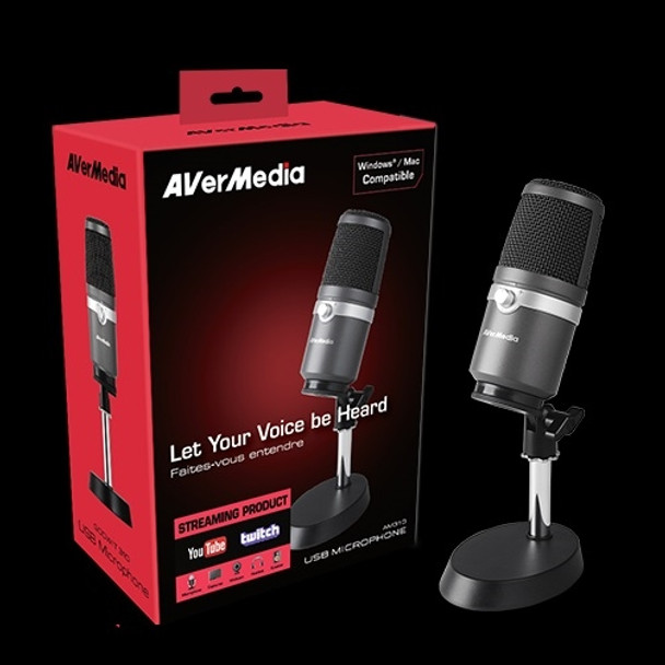 AVerMedia Accessory AM310 USB Microphone f Live Streaming and Gaming Retail
