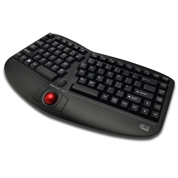 Adesso Tru-Form Media 3150 - 2.4 Ghz Wireless Ergo Trackball Keyboard Wkb-3150Ub 783750007429