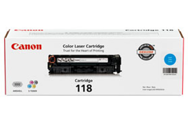 Canon Cartridge 118 Cyan toner cartridge Original Black, Cyan, Magenta, Yellow 013803113631 2661B001