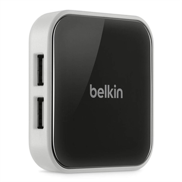 Belkin 4-Port Powered Desktop 480 Mbit/s Black, Silver 745883674992 F4U020TT