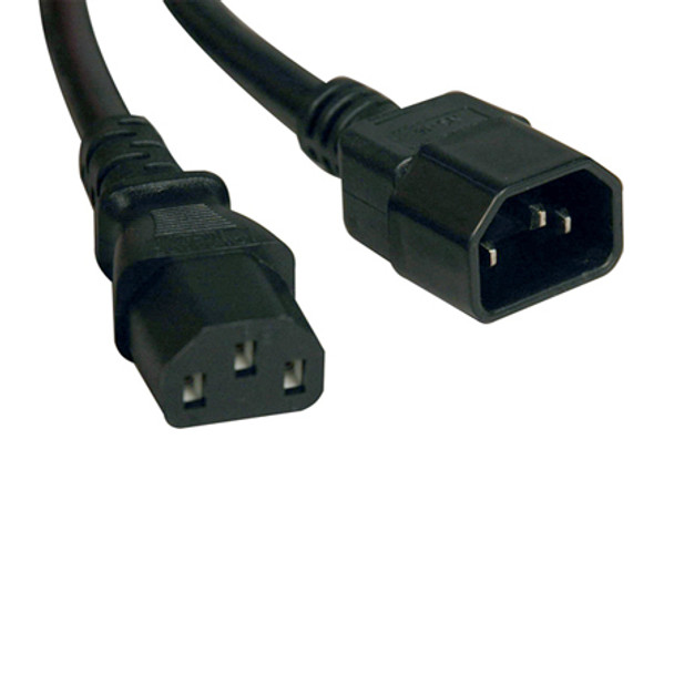 Tripp Lite Heavy-Duty Power Extension Cord Lead Cable, 15A, 14AWG (IEC-320-C14 to IEC-320-C13), 3.05 m (10-ft.) 037332140906 P005-010