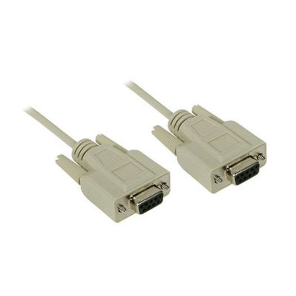 C2G 15ft DB9 F/F Null Modem Cable networking cable Beige 4.57 m 757120030461 03046