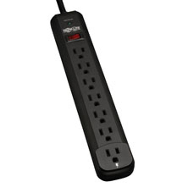 Tripp Lite Protect It! 7-Outlet Surge Protector, 12-ft. Cord, 1080 Joules, Black Housing 037332138309 TLP712B